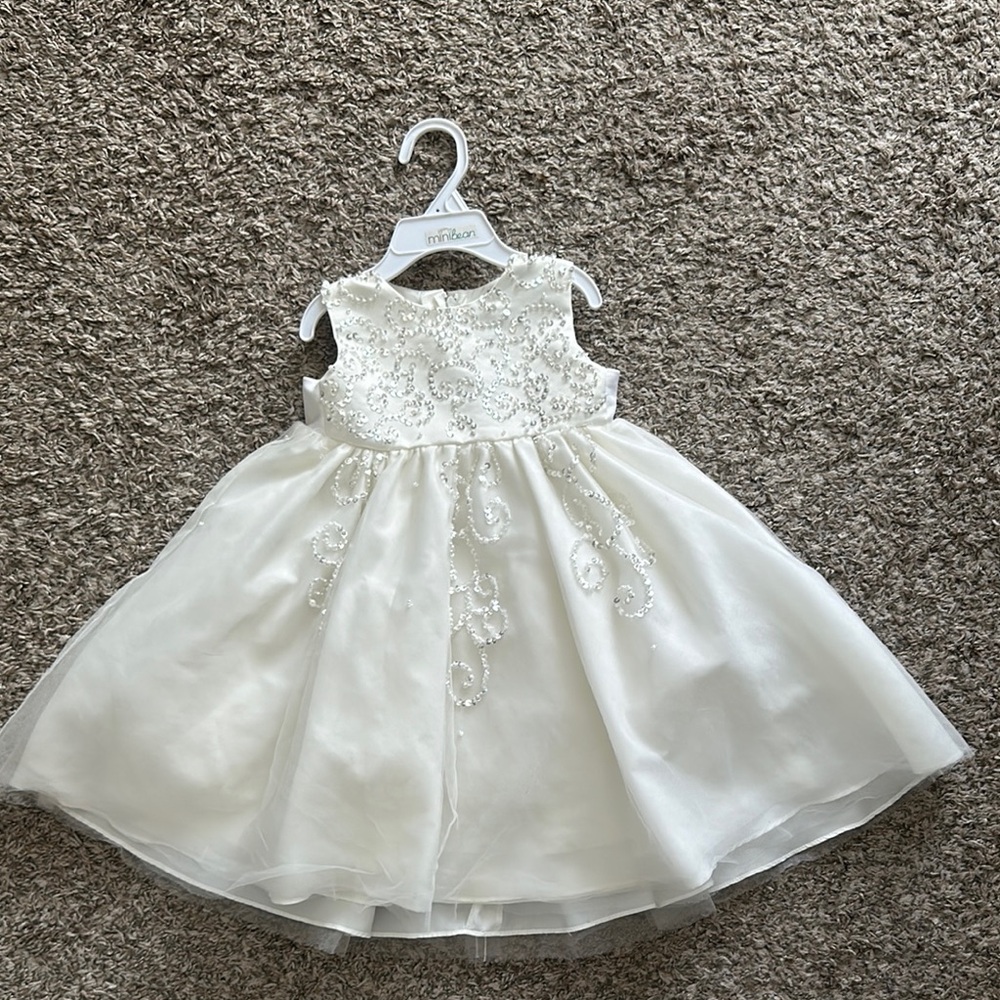 Baptism/christening/baby dedication/birthday Dress with Embroidered Details